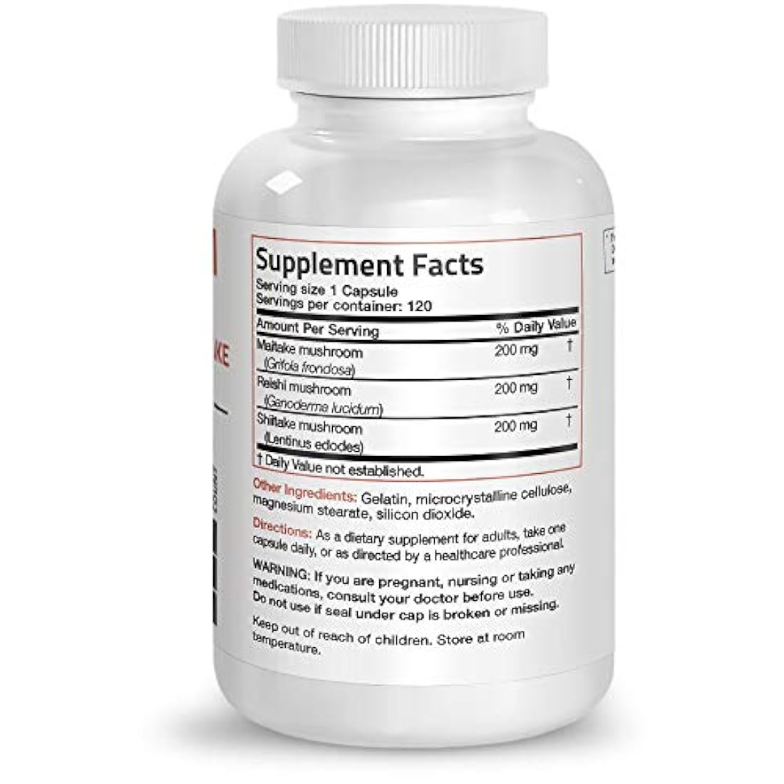 Bronson seta complejo, Maitake-Reishi - Shitake 600 mg, 120