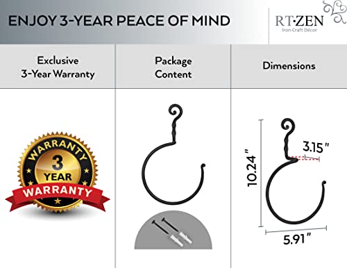 Anillo de toalla negro mate, anillo de toalla de hierro