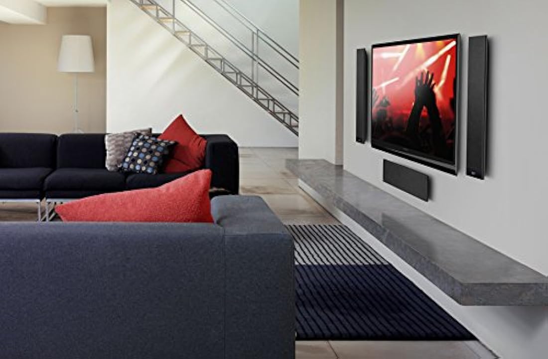 KEF par de ultrafina altavoces de pared negros