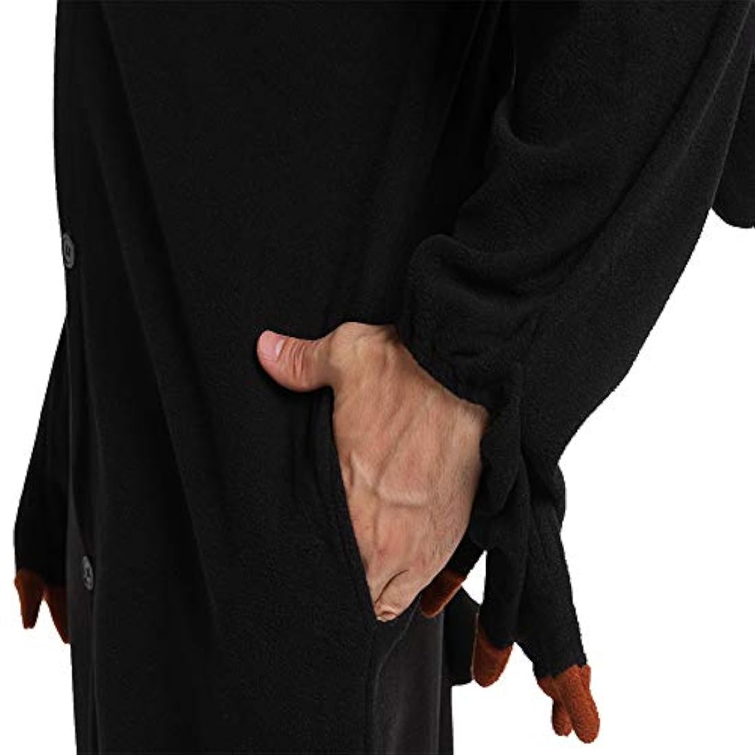 Disfraz de dragón negro para adultos.