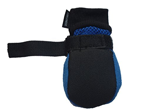 Botas para perro protectoras de patas, conjunto de 4 suaves suelas transpirables y antideslizantes, vienen en 5 tamaños, Azul
