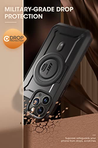 SUPCASE Unicorn Beetle Pro Mag Case for iPhone 13 Pro Max (2021 Release) 6.7 Inch, Compatible with MagSafe Full-Body Rugged Belt-Clip Case with Built-in Screen Protector & Kickstand (Space Gray)