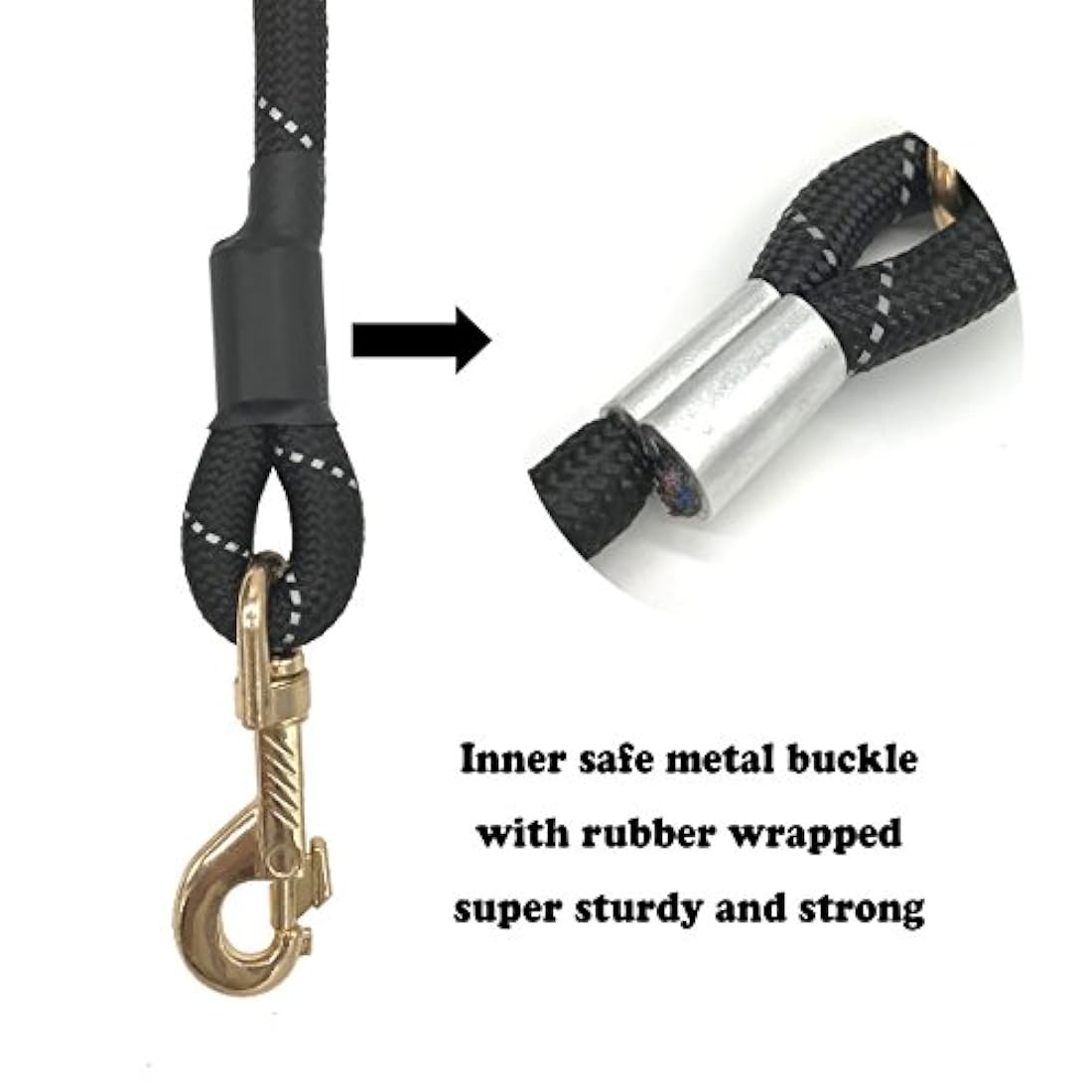 Correa para perros con mango suave 8-20 FT rojo