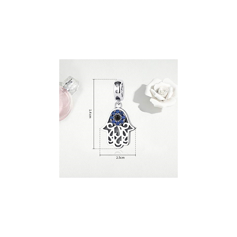 Pulseras y tobilleras con cuentas de cristal azul