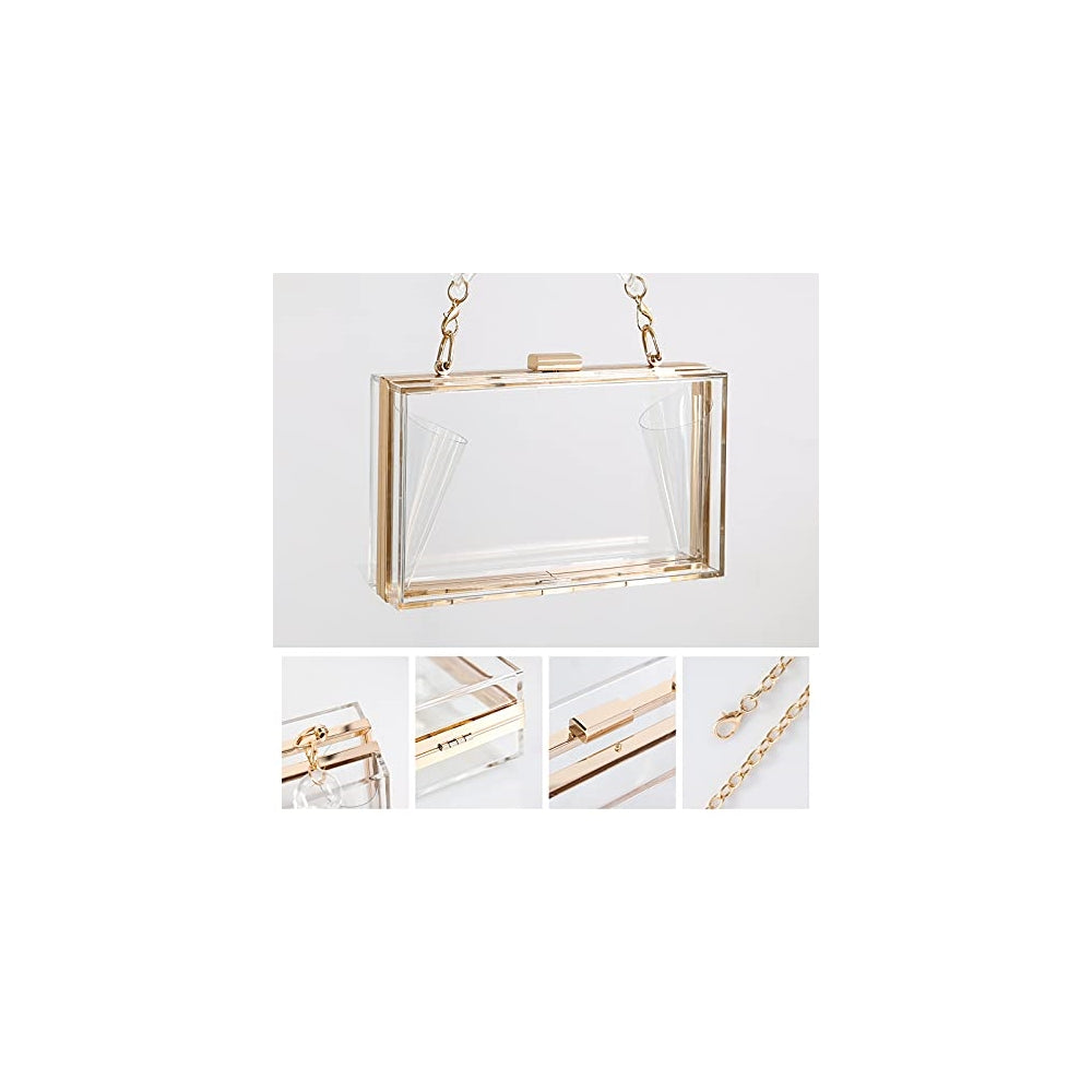 Bolsos de mano transparente de acrílico para mujer