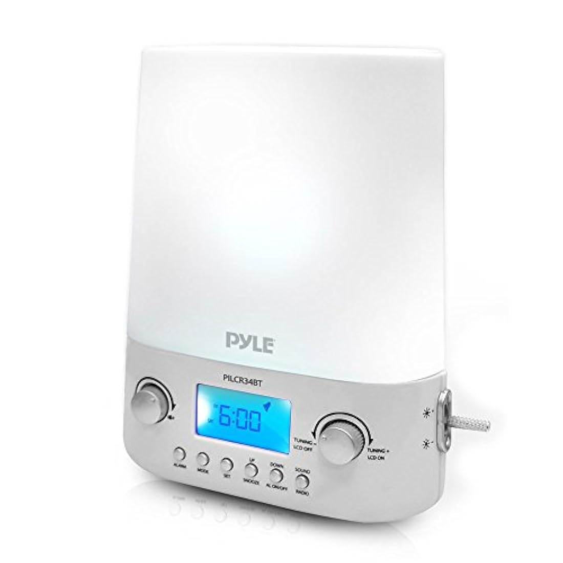 Pyle Bluetooth Nightlight Home Audio Radio, color blanco