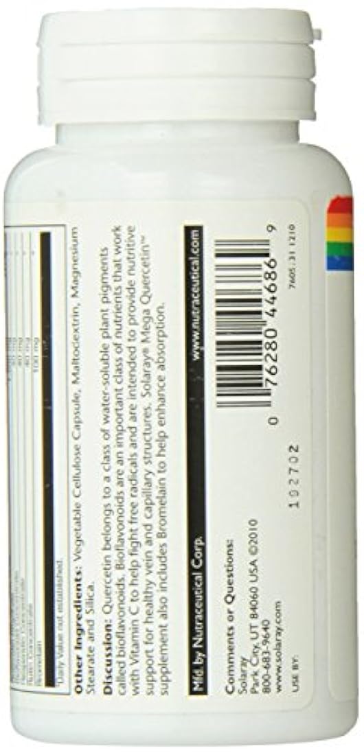 Solaray Mega Quercetina Apoyo de células saludables, corazón