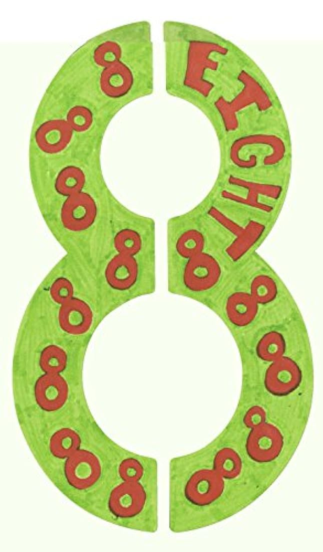 Roylco gran número Stencil, plástico, tamaño de 5 x 9