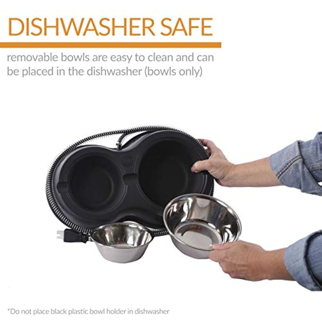 K&H Pet Products Thermo-Kitty Café - Cuenco para gatos calentado al aire libre - No más alimentos congelados o agua