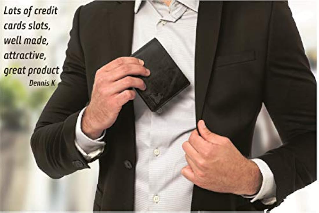 Billetera para hombres de cuero genuino suave vintage Marrón