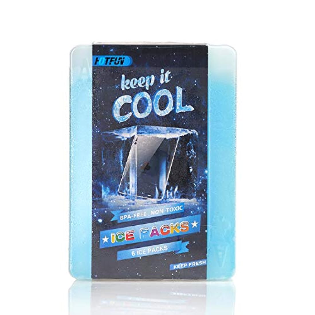 HOTFUN - Juego de 6 paquetes de hielo para fiambrera delgada