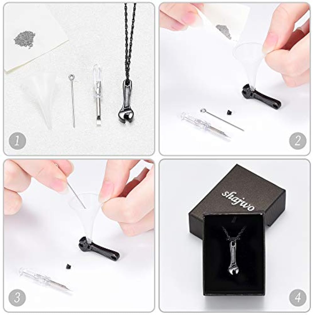 Dije de acero inoxidable para almacenar ceniza 20.0inx 2.0in