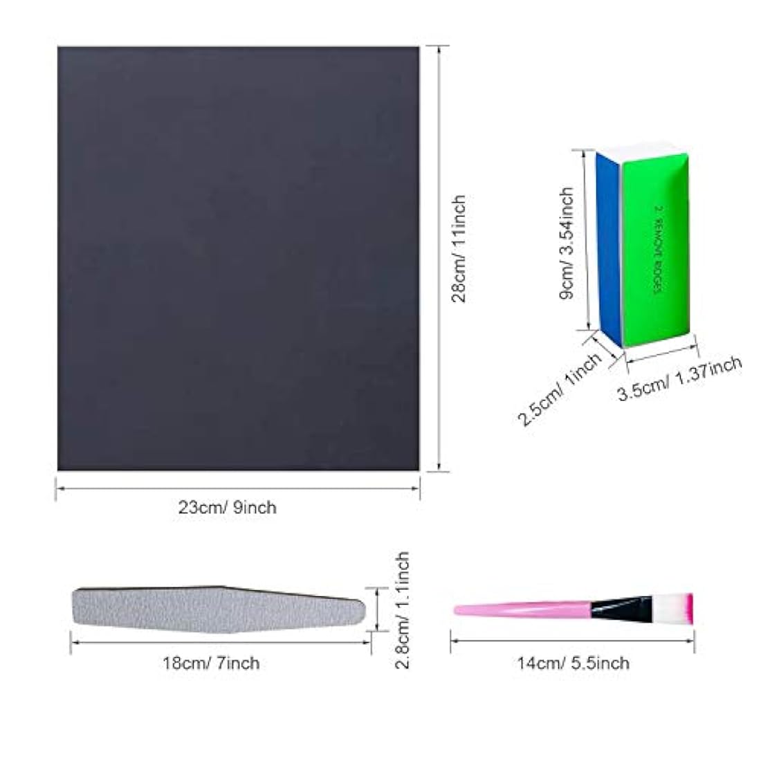 Woohome Juego de 17 herramientas de fundición de resina, 3 estilos de lima, papel de arena, bloques de pulido, paño de pulido, tijeras, cepillos para suministros de joyería, pulido de resina epoxi