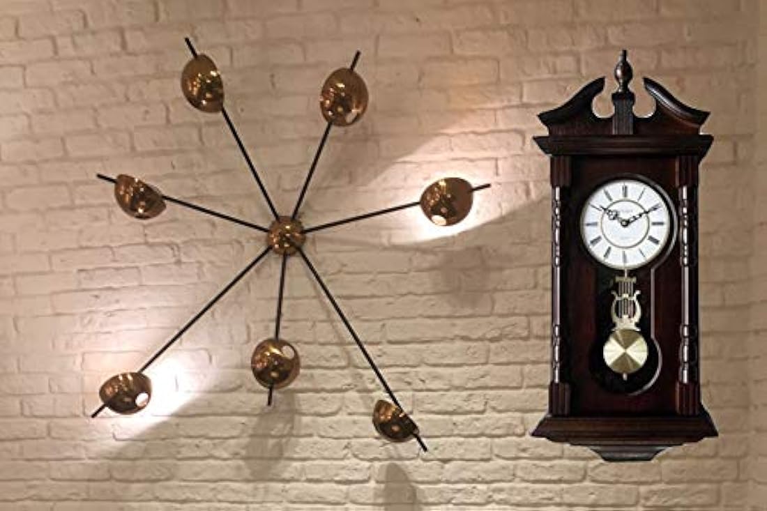 reloj abuelo de madera con melodía con péndulo de madera