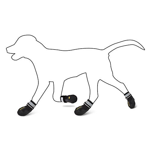 QUMY - Botas impermeables para perros, con tiras reflectantes, suela antideslizante y rugosa, juego de 4 unidades
