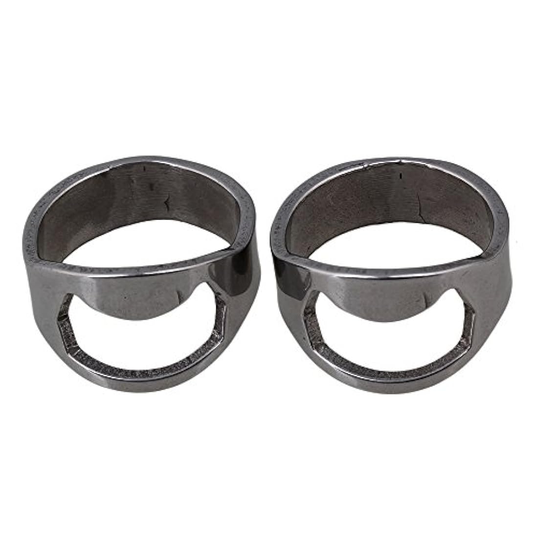 BQLZR dedo de acero inoxidable Anillo Abridor de botellas ligero Pack de 10
