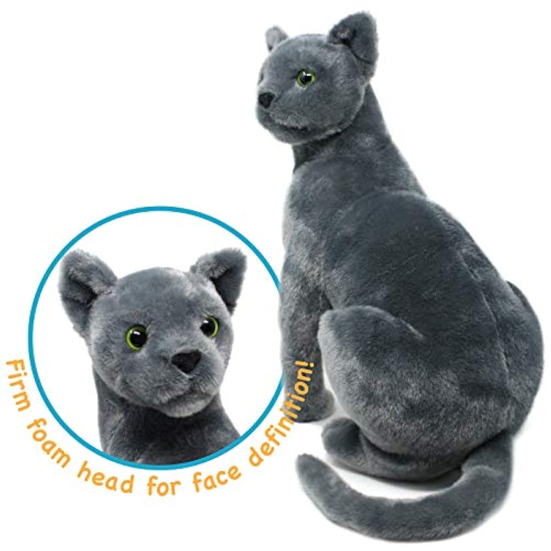 Peluche de gato color gris oscuro de 12.0 in. VIAHART