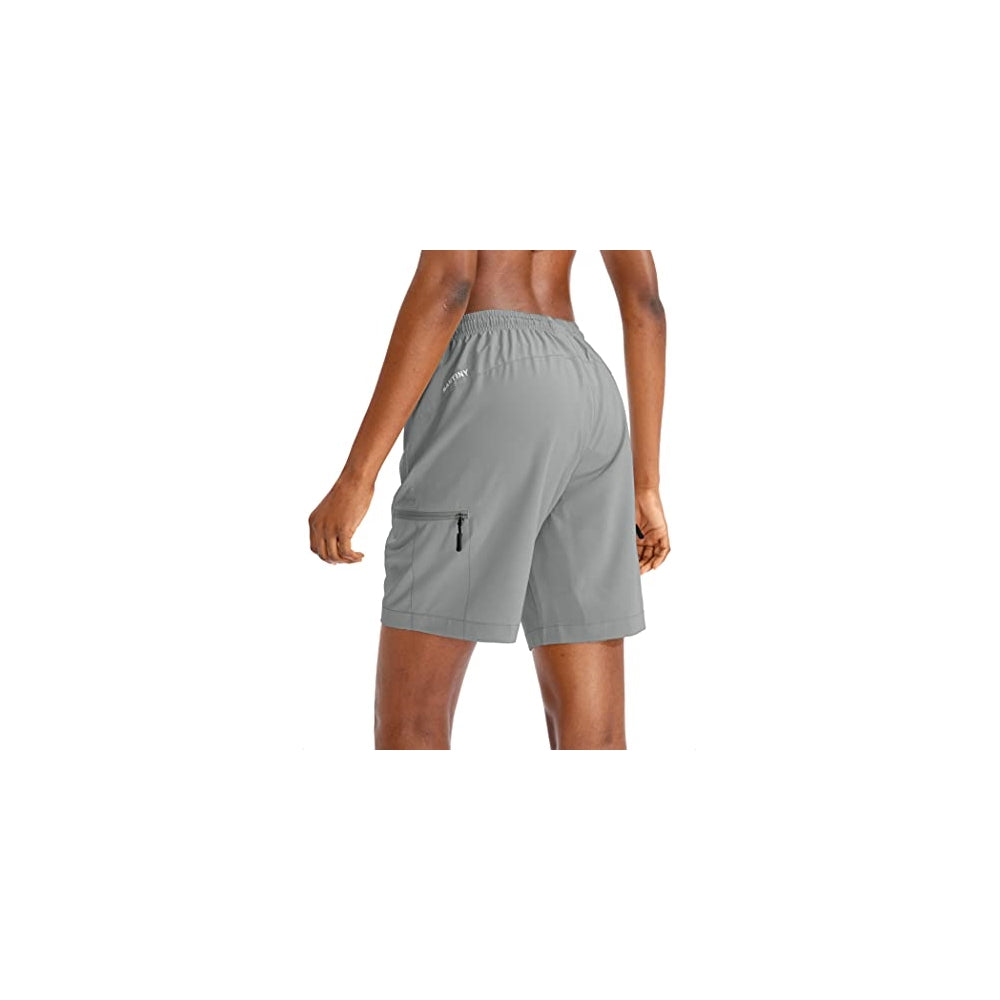Shorts cortos de senderismo para mujer talla 3XL Gris claro