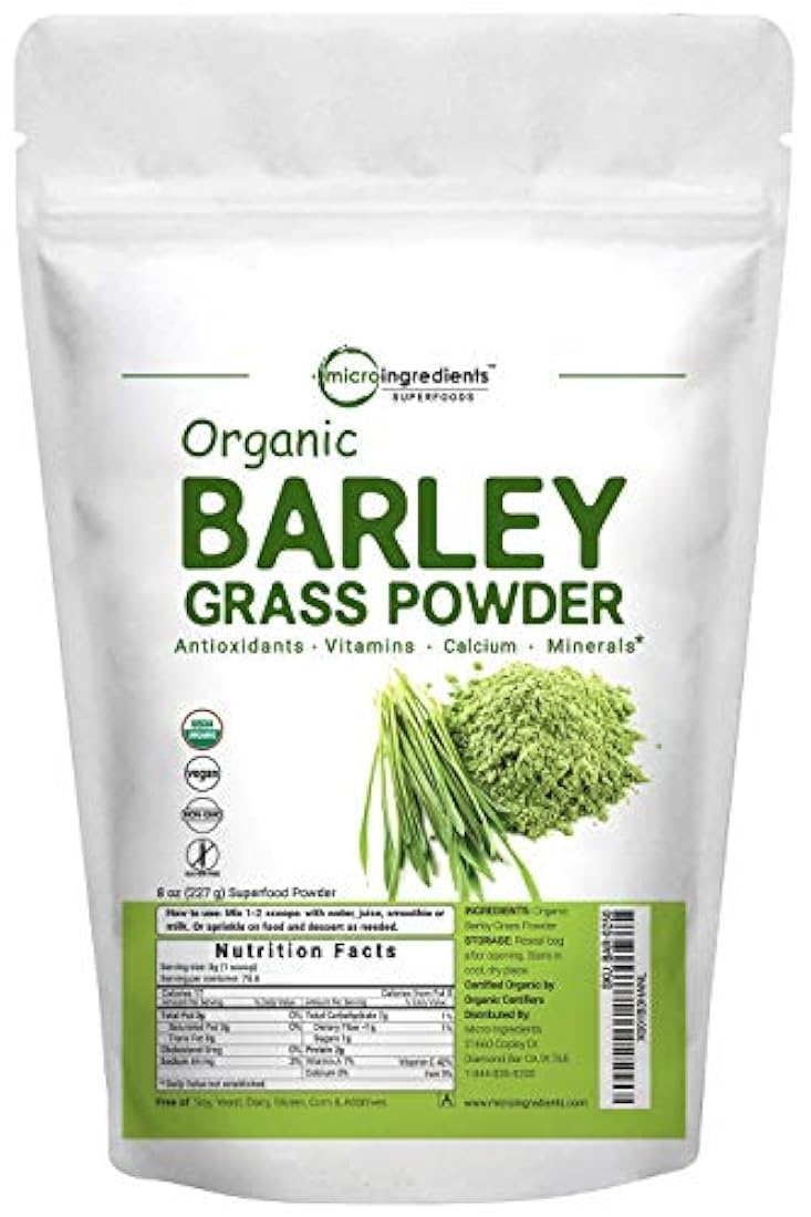 Micro Ingredientes Polvo de Cebada Orgánica Hierba 17.64 oz
