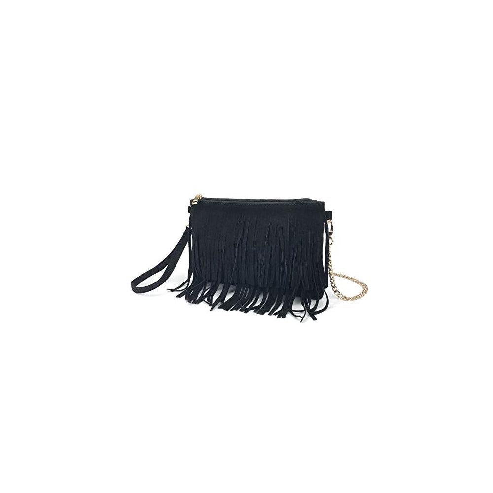 Bolsos cruzado de la franja para mujer con cremallera