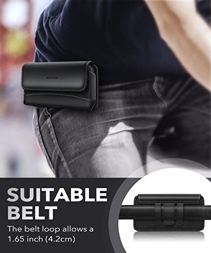 SUPCASE Funda para Samsung Galaxy Z Fold 3 5G (2021), resistente al desgaste con clip vertical para cinturón (negro)