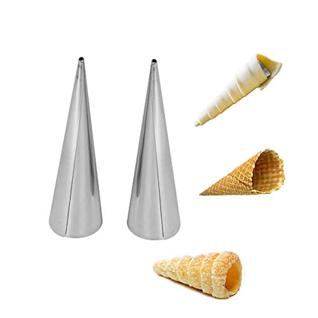 18 moldes de cuerno de color crema