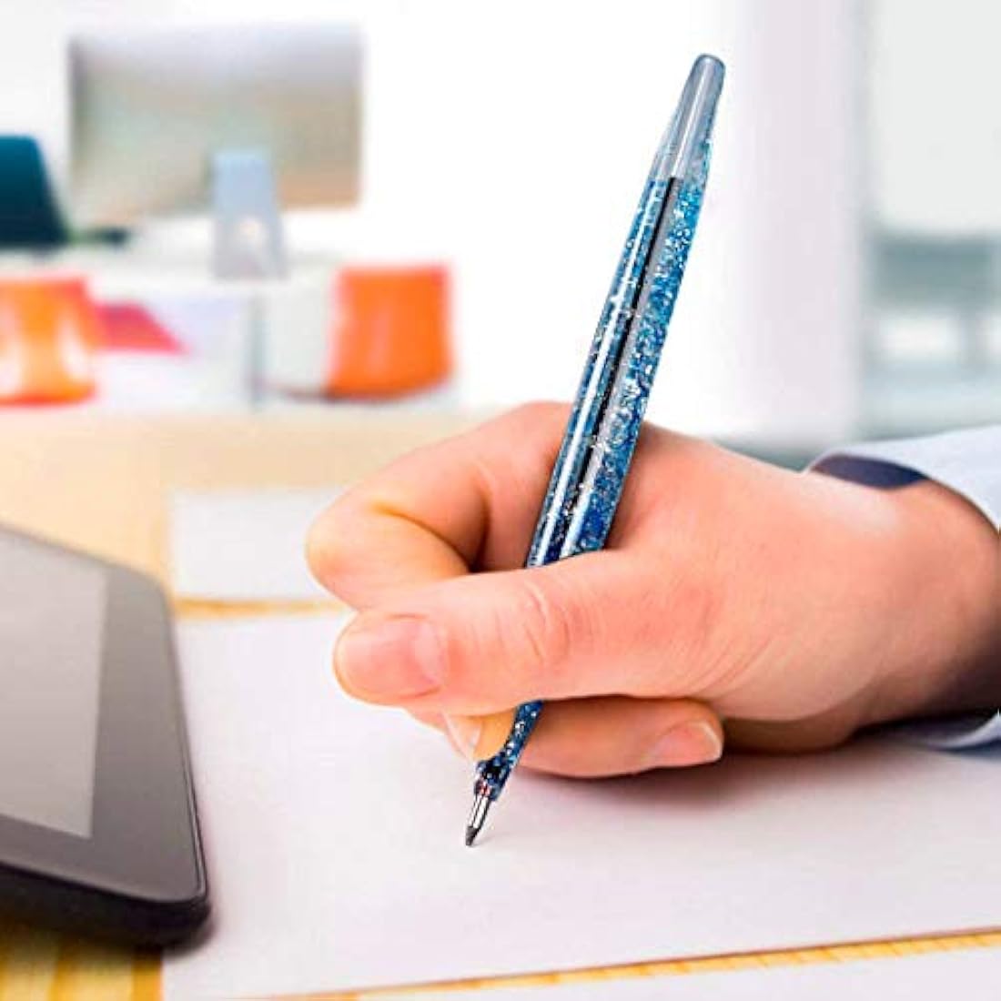 BuQiuRen - Molde de silicona para bolígrafos y bolígrafos de resina de 3 piezas con forma de bolígrafo de epoxi y 45 bolígrafos de recarga, para hacer manualidades con bolígrafos y velas, herramienta para regalo de profesor y estudiante