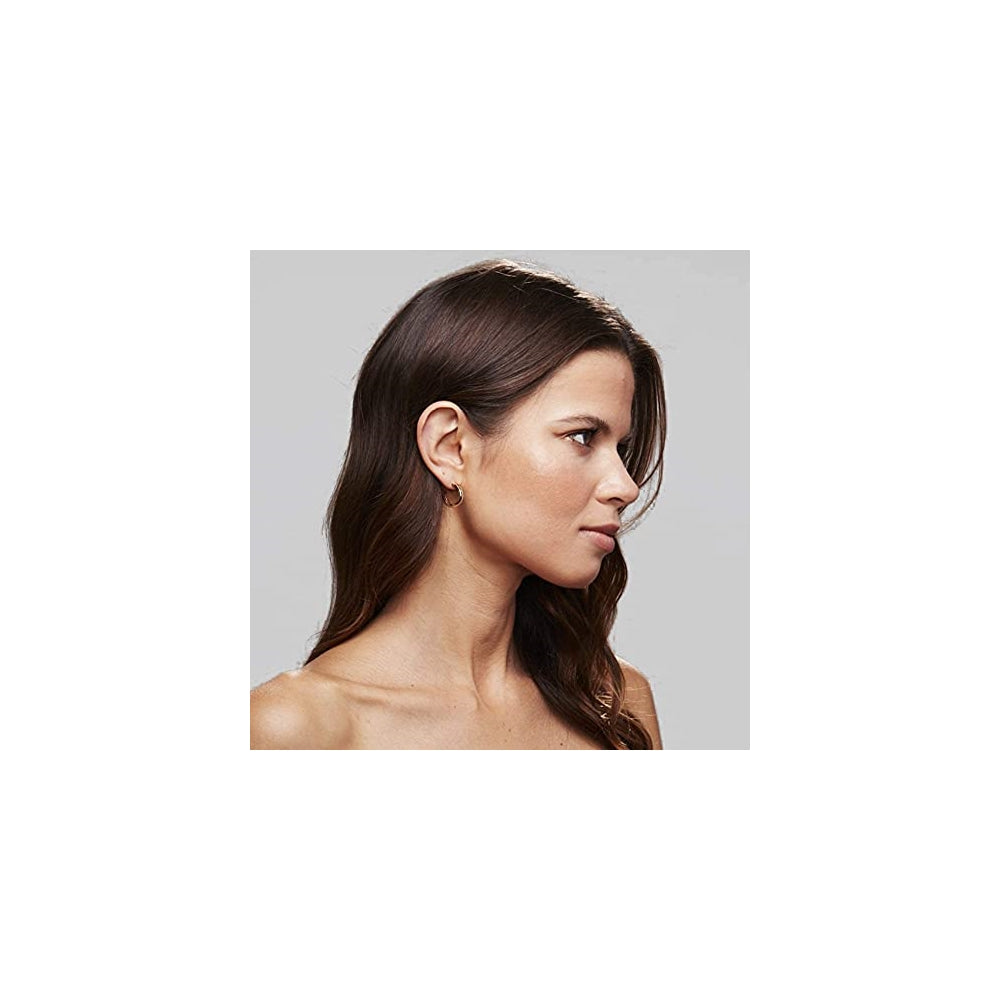 Aretes chapadas en oro de 14 quilates para mujer y niña