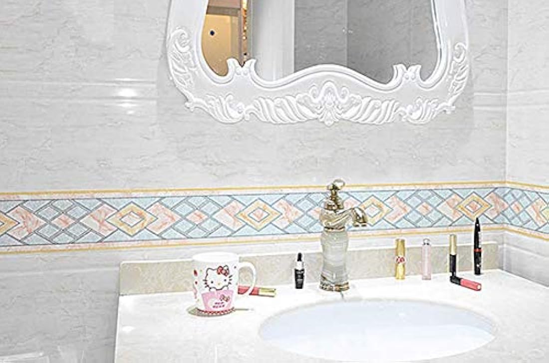 papel pintado autoadhesivo 3D color azul (4.7 x 4,6 pies)