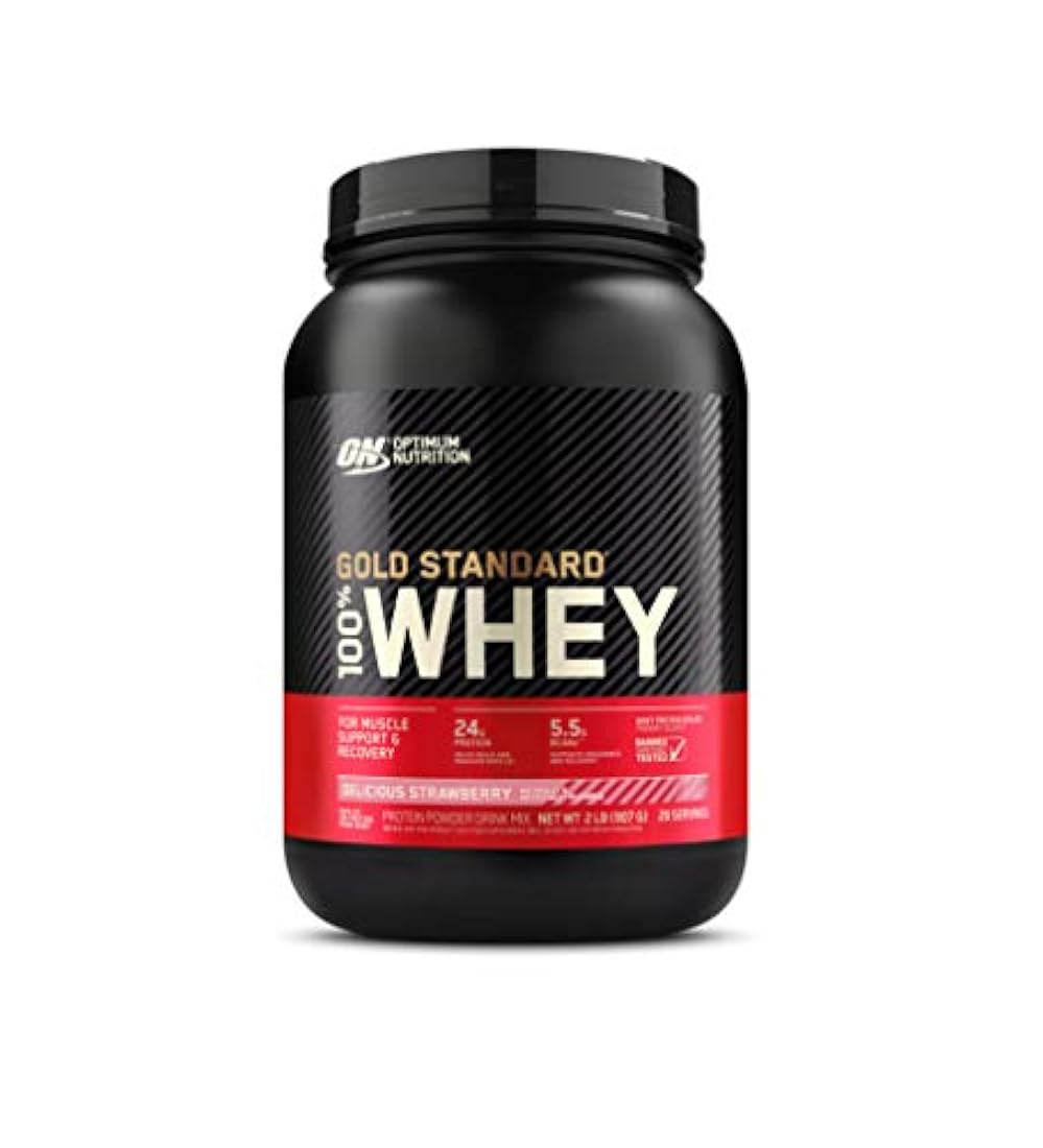 Optimum Nutrition Estándar dorado 100% Proteína de Suero de Leche en Polvo, Pie de lima, 1.8 Libra