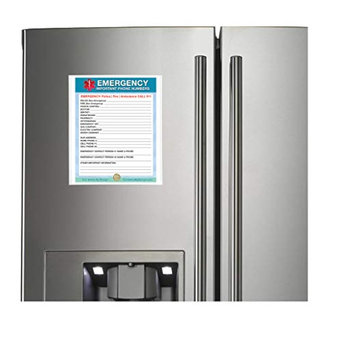 2 Imanes tipo Tarjetas de contacto de emergencia