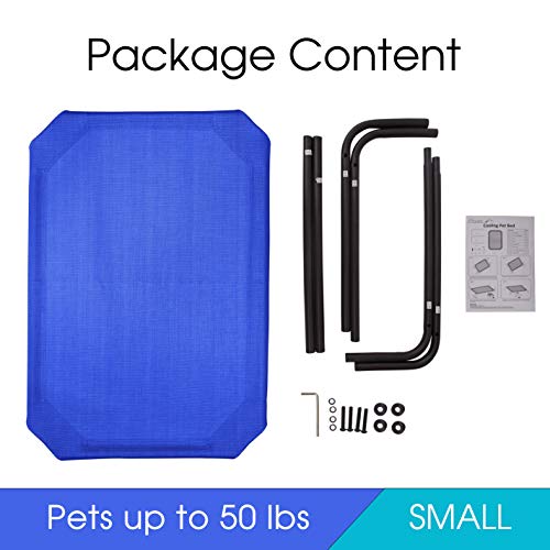 Cama elevada con marco de acero para mascotas estilo catre