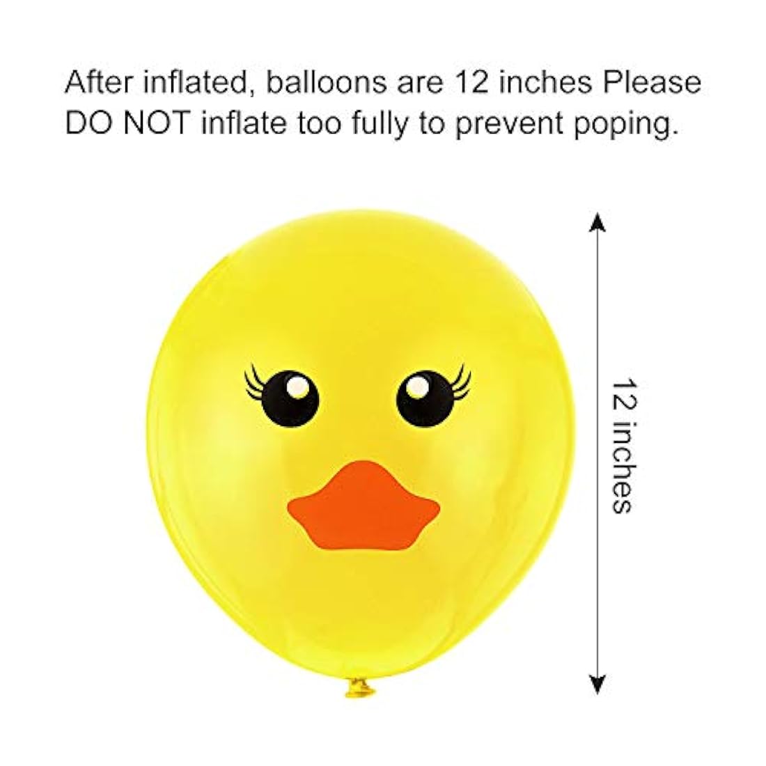 Globos de látex de pato amarillo de 60 piezas