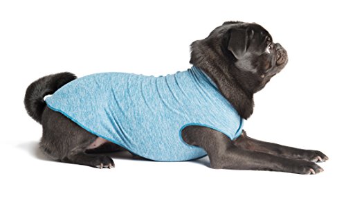dPerro Camiseta para perro con protección UV, alivia la ansiedad de las mascotas, protege heridas, previene las colas de zorro, alopecia, lavable a máquina, para uso durante todas las estaciones, 14, Azul Océano