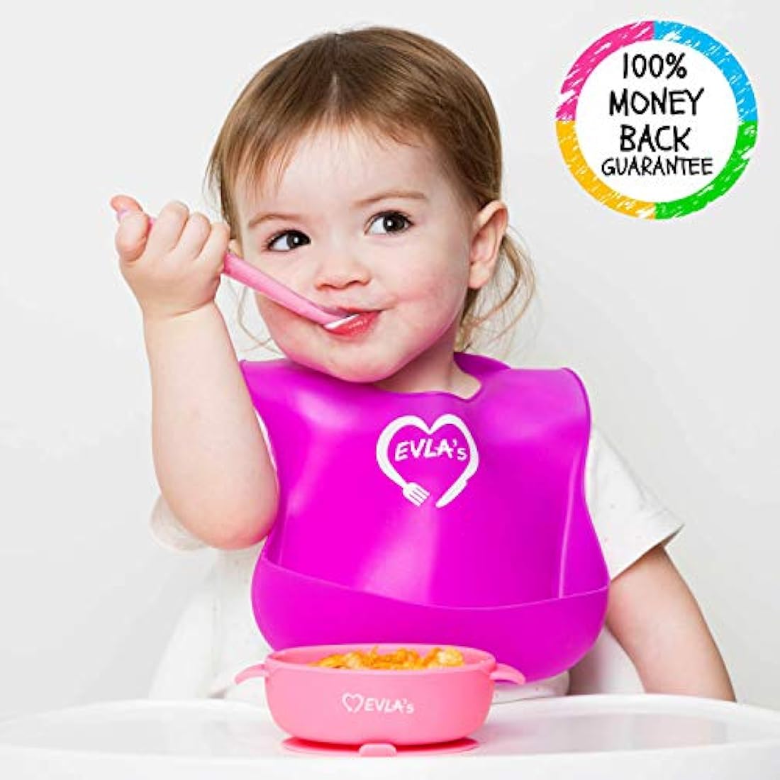 Platos de silicona para baberos y cucharas