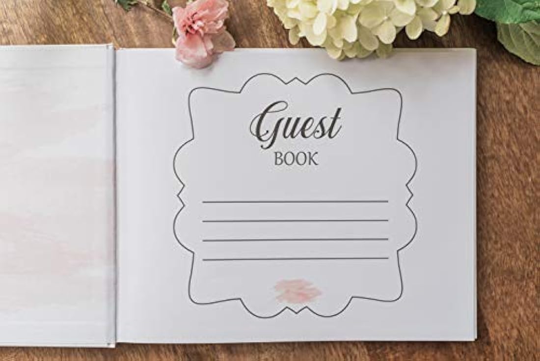 Libro de visitas de boda con tapa dura