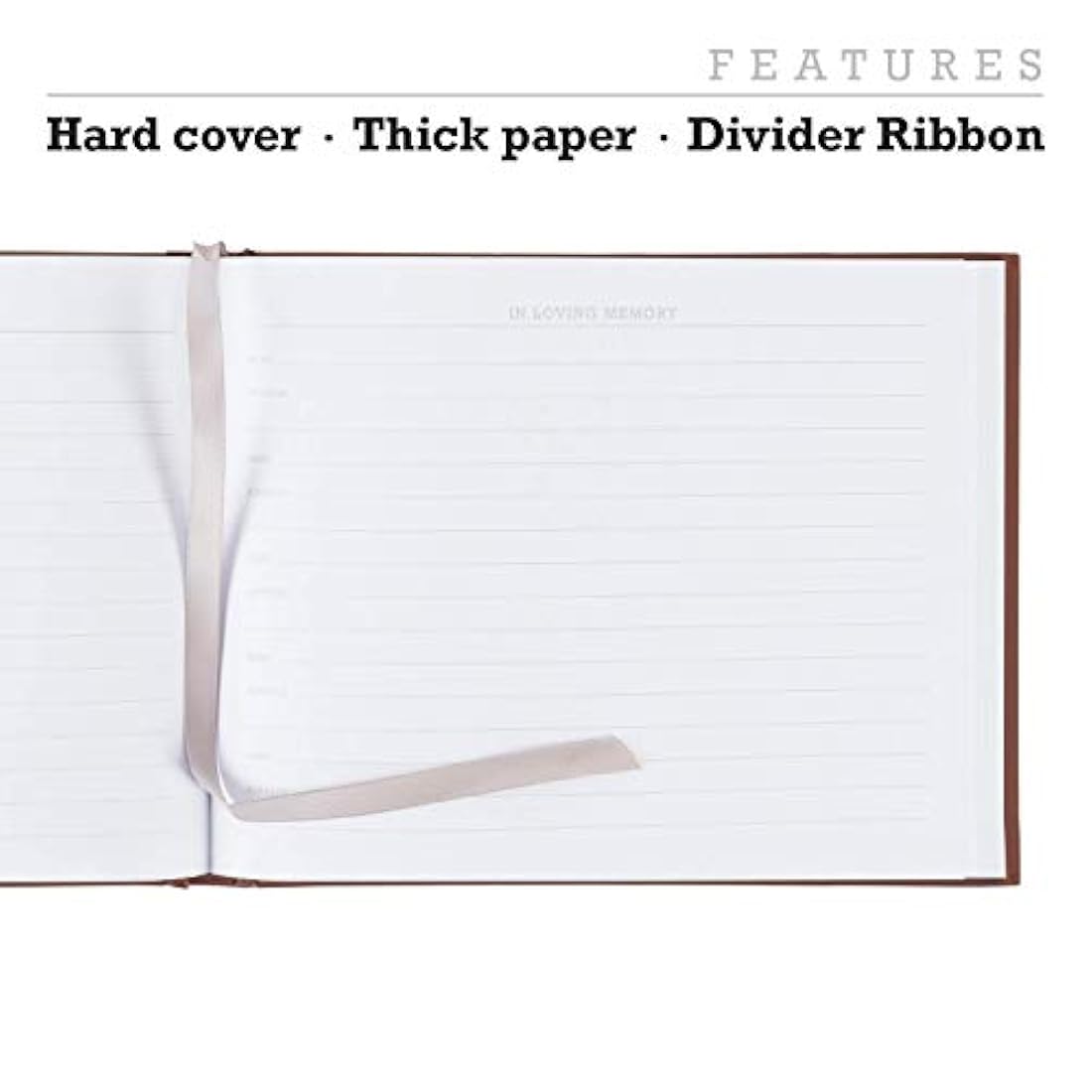 Libro de invitados funerario de 9.0 x 7.0 in