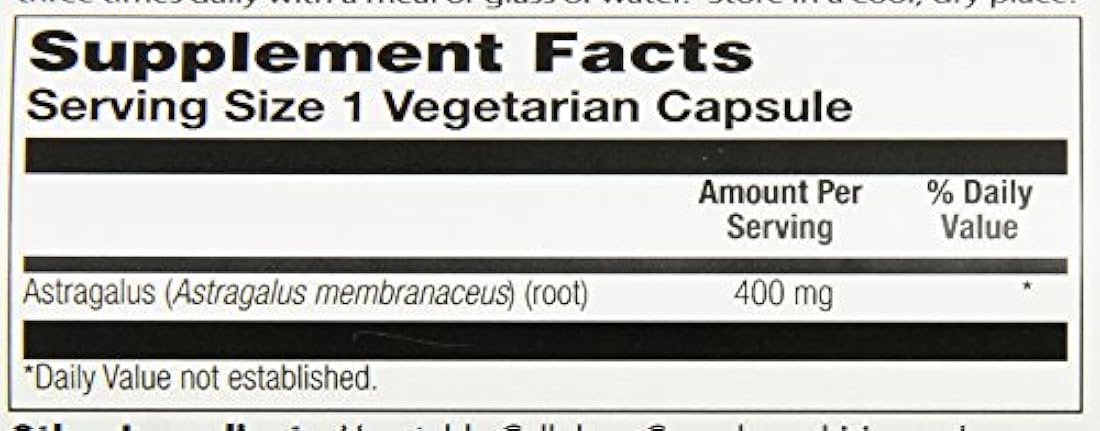 Solaray Astragalus Cápsulas, 400 mg, 100 Count