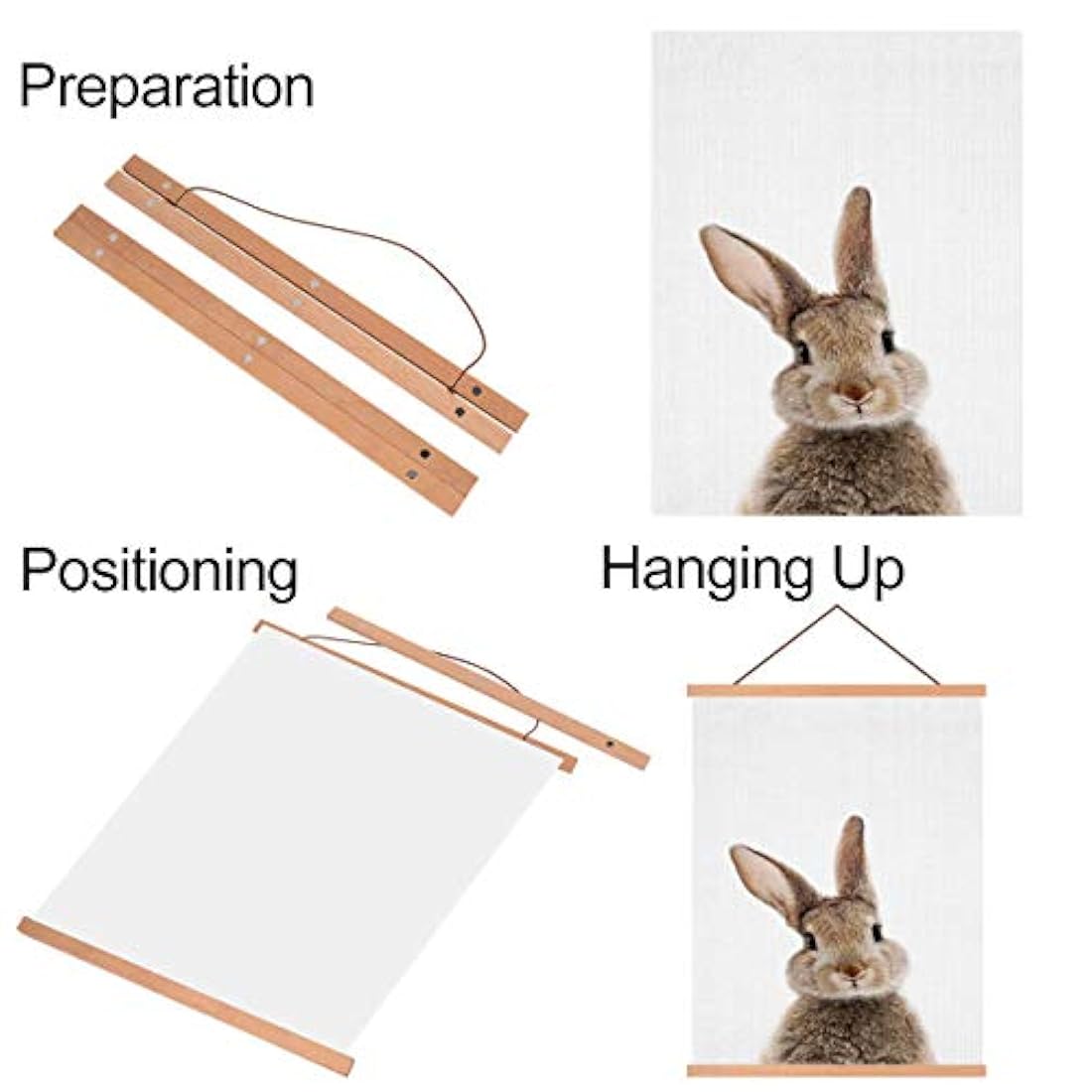 Ywlake Colgador magnético para póster de madera diseño