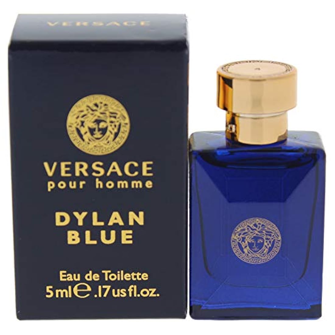 Versace Dylan Blue Mini Eau de Toilette Splash para hombres, 0.17 onzas