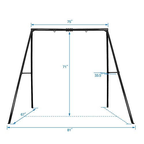 Columpio árbol oscilación conjunto con soporte de metal resistente A-Frame