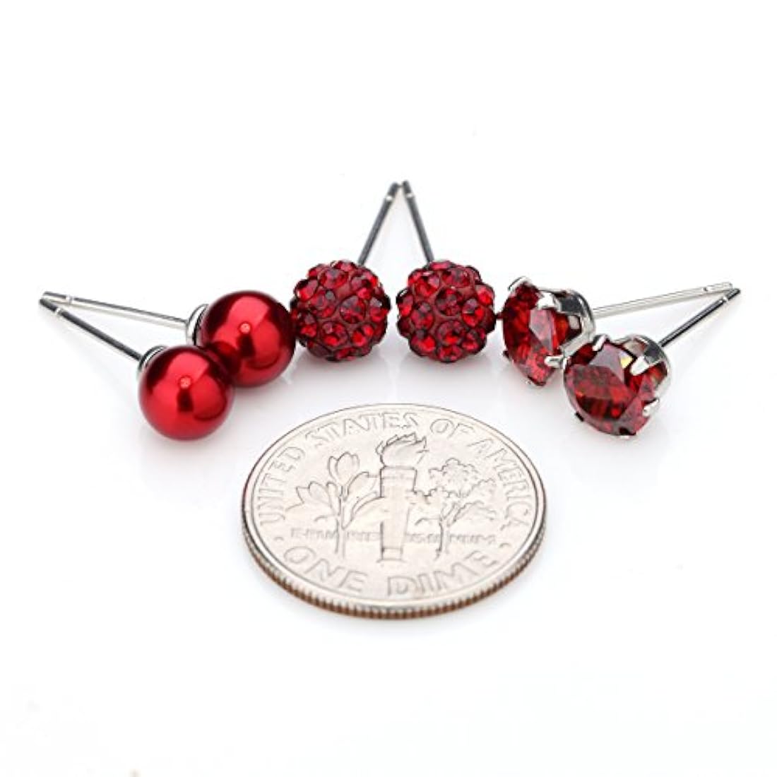 Pendientes de tuerca para mujer y niña, de acero inoxidable