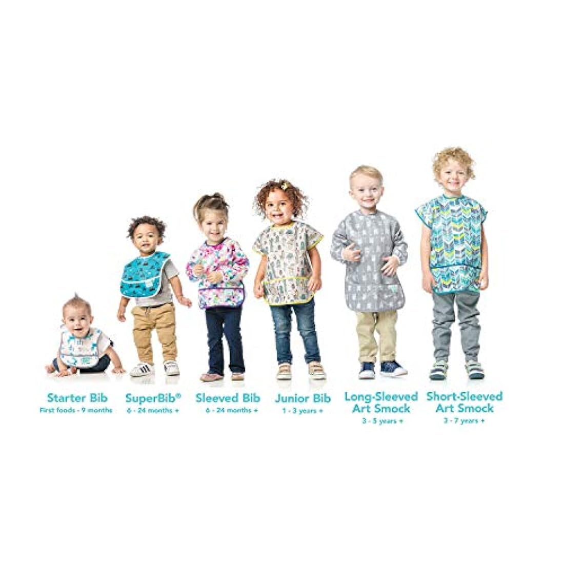 Bumkins Baberos impermeables SúperBib pack de 3 (6-24 meses)