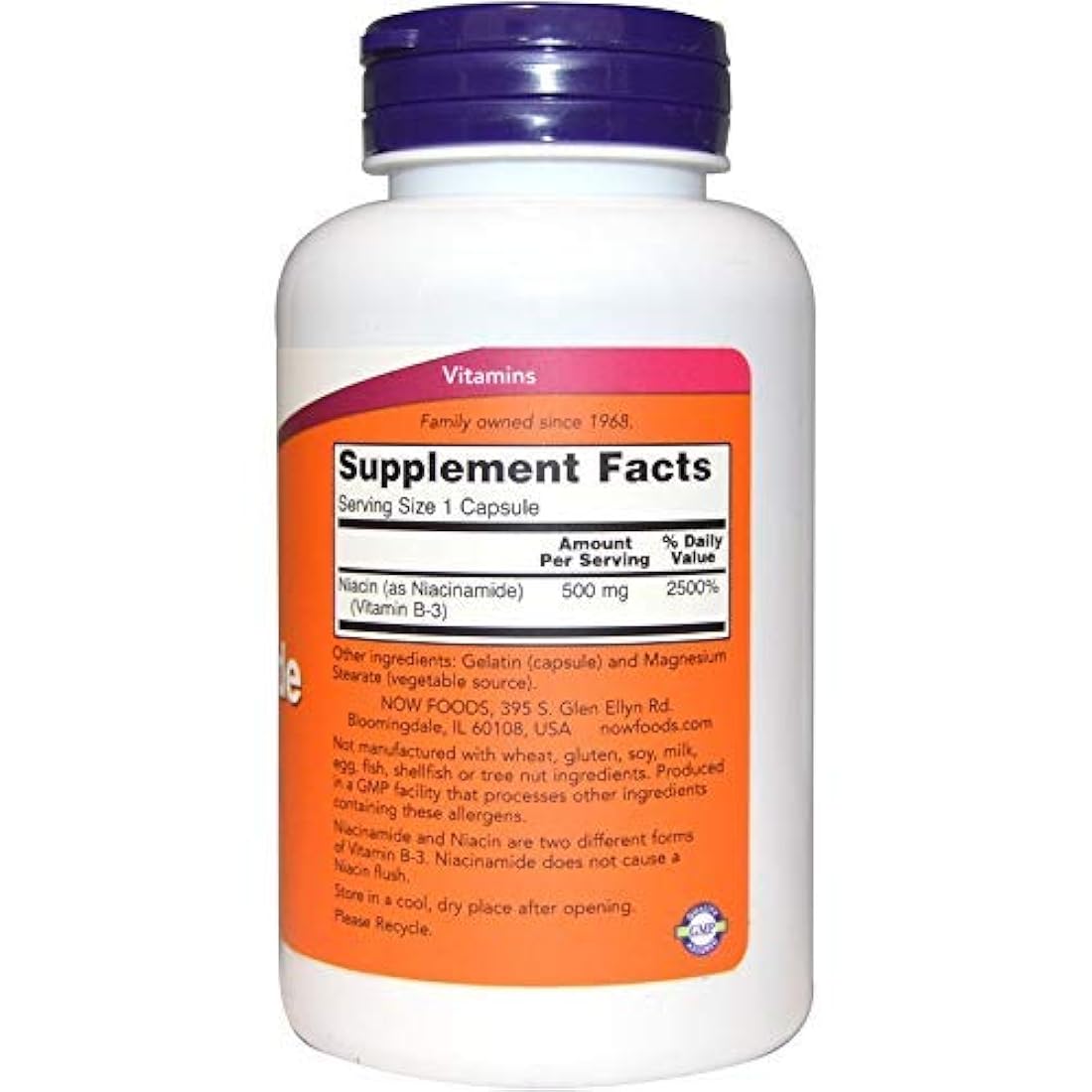 Cápsulas de Vitamina B-3, 100 unidades