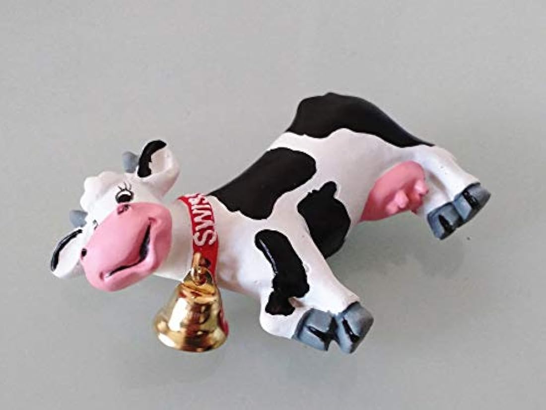 Imán de nevera 3D de vaca de Suiza