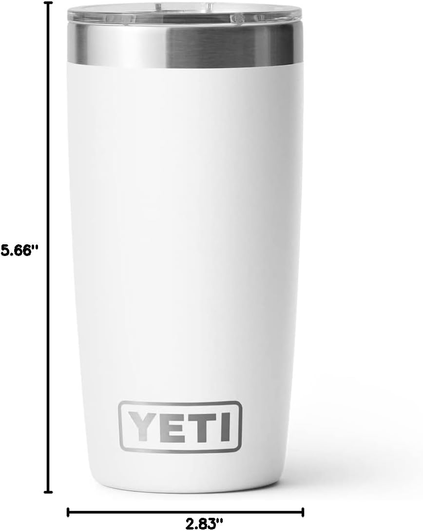 Taza YETI Rambler 10 oz, Acero Inoxidable, Blanco