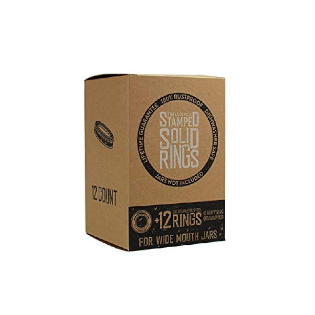 Anillos de acero inoxidable con diseño juego de 12