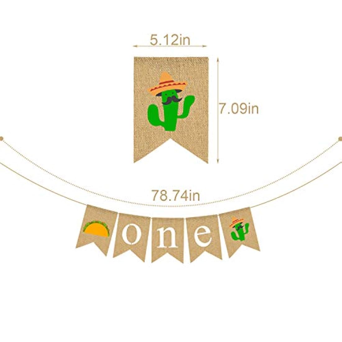 Banner de yute mexicano para silla alta