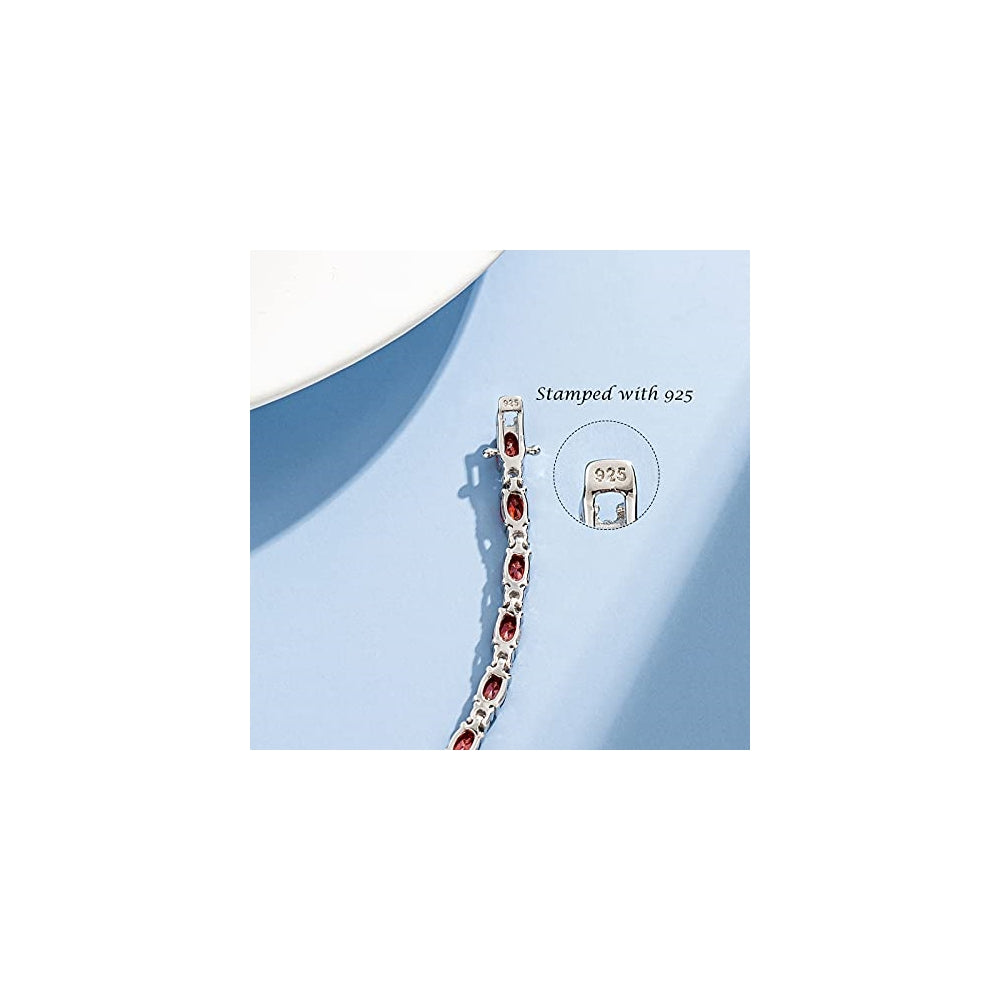 Pulseras y tobilleras de plata de ley con piedra natal