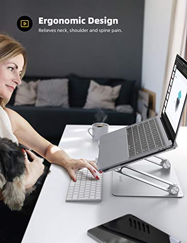 Soporte elevador portátil plegable, Plateado LN1-US Lamicall